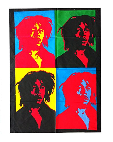 Rastogi Handicrafts Hendrix Guitar 40" X 30" Poster Size Tapestry Decorative Indian Dorm Decor Cotton Tapestry Indian Multi Colored Wall Poster Indian Deity (RH-152) - color: Rh-152