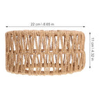 Ciieeo Straw Rope Woven Lampshade Rustic Pendant Ceiling Light Cover Small 8.66X8.66X3.93In Lightweight Replacement for Cozy Indoor Lighting