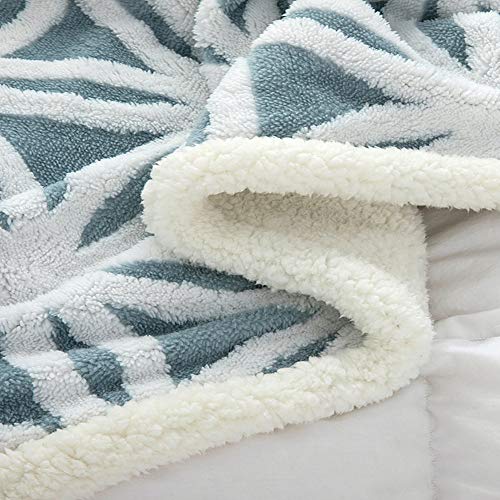 UKELER Ultra Plush Super Soft Lightweight Sherpa Throw Blanket 60''x50'' Cozy Luxury Light Blue Blanket for Bed Couch Warm Fuzzy Blanket - color: C-light Blue, size: 50''x60''