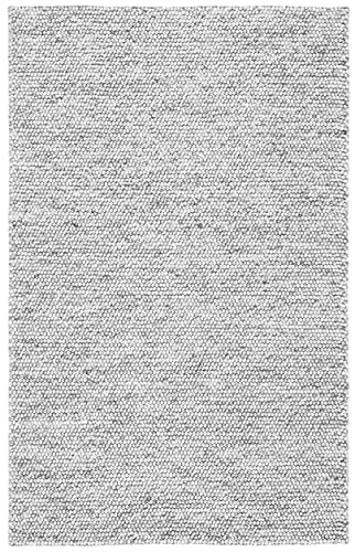 SAFAVIEH Natura Collection Accent Rug - 2' x 3', Light Grey & Ivory, Handmade Wool Blend, Textured Design, Ideal for Hallway, Bedroom, Foyer (NAT620G) - color: Light Grey/Ivory, size: 2' x 3' (Rectangular)