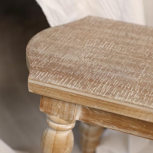 dwellington Wooden Bathroom Wood Foot Stool for Adults Kids, Bedside Step Planter Stool for Kitchen(Natural) - color: Natural