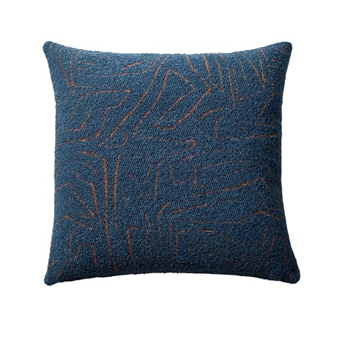 Throw Pillow Covers, Pack of 1 Woven Jacquard Cushion Covers for Sofas, Couches, Bed, Boho Home Decor, Cozy Soft and Comfortable Pillow Cases, Amorf, Blue 20x20 Inch - color: Blue, size: 20" x 20" (Pack of 1)