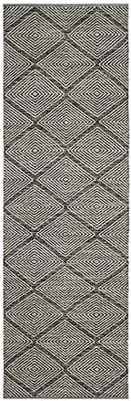 SAFAVIEH Montauk Collection Runner Rug - 2'3" x 11', Black, Handmade Cotton, Ideal for High Traffic Areas in Living Room, Bedroom (MTK821D) - color: Black, size: 2'3" x 11' (Runner)