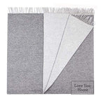 LYHome Merino Wool Blanket - Warm Throw for Cold Weather, Warmest Travel Outdoor Camping Blankets, Picnic Army and Military Throws, Comforter Soft & Cozy (55" x 79" Grey - Light Grey Double-Sided) - color: Grey - Light Grey Double-sided