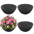 Riare 4 Pack 12 Inch Round Fabric Planter Basket Liner- Hanging Basket Liners Replacement Coco Fiber Liner Alternative for Hanging Basket Flowers (Prevent Birds from Nesting) - size: 12inch