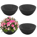 Riare 4 Pack 12 Inch Round Fabric Planter Basket Liner- Hanging Basket Liners Replacement Coco Fiber Liner Alternative for Hanging Basket Flowers (Prevent Birds from Nesting) - size: 12inch