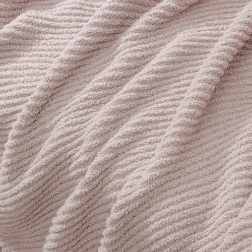 bearberry Soft Rib Knit Blanket Thin Warm & Breathable - Snuggly Minky Throw for Everyday Use, Travel, Chair | All-Season Machine Washable for Couches, Gifts, Family (Beige, 50”x60”) - color: Ribbed Knit Beige, size: Throw(50″x60″)