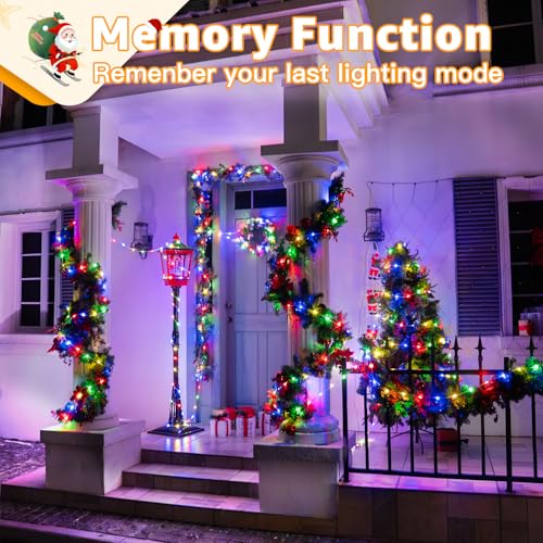 Ollny Outdoor Christmas Lights 1000LED 328FT, Multicolor Fairy Lights IP67 Waterproof, Plug in String Light with Remote 8 Modes Timer, Xmas Light for Outside Indoor House Tree Decorations - color: Multicolord, size: 1000 LEDs