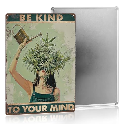 Bohemian Home Decor Boho Gifts For Women Cozy Bedroom Decor Room Aesthetic Vintage Metal Sign 8×12 Inches - color: Plants, size: 8×12Inches