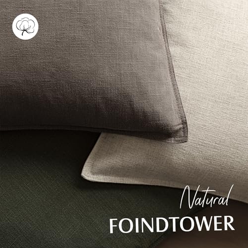 Foindtower Set of 2, Decorative Linen Solid Throw Pillow Covers Soft Accent Euro Cushion Case Farmhouse Neutral Pillowcase for Chair Couch Sofa Bedroom Living Room Home Decor 16 x 16 Inch Light coffee - color: Malt Ball, size: 16" x 16" (Pack of 2)
