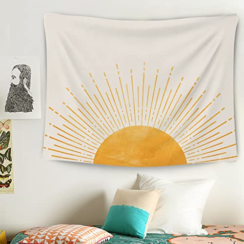 OGILRE Sun Tapestry, Boho Sun Sunrise Sunshine Abstract Home Girls Bedroom Decorations Wall Art Hanging Tapestry, Bohemia Sunset Tapestries, 50x60 Inch - color: Multicolor