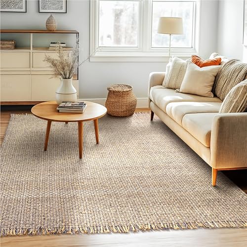 Homespice River Rock Braided Rugs Farmhouse Clearance 4x6 Feet Inches Grey Braided Rug, Bohemian Rugs for Farmhouse Decor - color: River Rock, size: 4' x 6' (Rectangular)