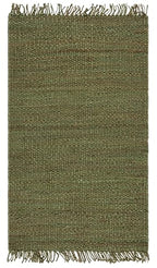 SAFAVIEH Natural Fiber Collection Accent Rug - 3' x 5', Green, Handmade Boho Fringe Woven Jute, Ideal for High Traffic Areas in Entryway, Living Room, Bedroom (NF368G) - color: Green, size: 3' x 5' (Rectangular)
