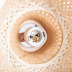 Modern Bamboo Woven Pendant Light, 2 Pack 7.8" Dome Coastal Bamboo Wicker Dome Pendant Lighting Fixture for Kitchen Dining Room Living Room Foyer - color: 7.8"- 2 Pack
