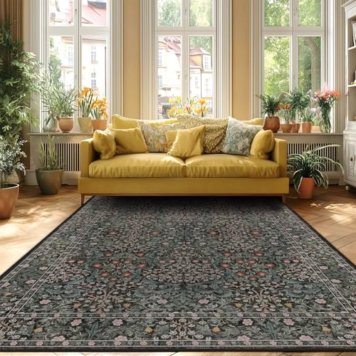 9x12 Rugs for Living Room Washable Green Area Rug - color: Green, size: 9' x 12' (Oblong)