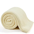 L'AGRATY Knitted Weighted Blanket - 60"x80", 15lbs Cooling Chunky Knit Heavy Blanket for Adults, Braided Crochet Throw, Thick Cable Yarn, Machine Washable - color: Cream White, size: 60" x 80" | 15 lbs
