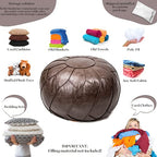 Moderner Pouf Ottoman Chocolate Brown Color - color: Chocolate Brown