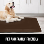 GORILLA GRIP Comfortable Cushioned Kitchen Mats for Floor, 48x20, Waterproof and Stain Resistant Soft Top, 3/4 Inch Thick Ergonomic Standing Desk Anti Fatigue Mat, Foam Supports Ankles and Feet, Brown