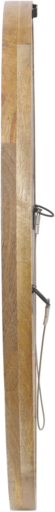 Christopher Knight Home Solis 23.50" H Round Wall Mirror, Mango Wood Wall Mirror, Tempered Glass with Natural Mango Wood Frame, Rustic Style for Living Room Hallway Home, No Assembly Needed, Natural