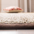 SAFAVIEH Area Rug 6' Round - Natural Fiber Collection - Natural & Dark Brown, Seagrass, Basketweave Pattern with Border (NF114K) - color: Natural/Dark Brown, size: 6' (Round)