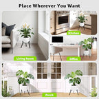 Metal Plant Stand Indoor Outdoor- Anti-Rust Metal Plant Stand, Stable Corner Plant Stands Fits 5.9 to 8.7 Inches Pots, Adjustable Heavy Duty Plant Pot Flower Holder for Patio, Garden, Home, Black - 1 Pack - size: M