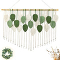 Large Macrame Wall Hanging Handmade Boho Tapestry 43"x32" - Wall Art Decor for Living Room, Bedroom, Wedding (Green)