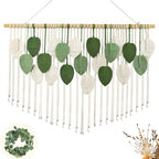 Large Macrame Wall Hanging Handmade Boho Tapestry 43"x32" - Wall Art Decor for Living Room, Bedroom, Wedding (Green)