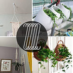 ESFUN 6 Pack 12 inch Extra Large S Hooks White Heavy Duty Plant Hanging Hooks Long S Shaped Extension Hooks for Kitchenware,Utensils,Pergola,Closet,Flower Basket,Garden,Patio,Indoor Outdoor Uses - color: White