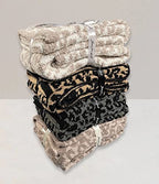Yarn Leopard Jacquard Throw Blanket Fringe Lightweight Cozy Bed Blanket Soft Throw Blanket fit Couch Sofa Suitable for All Season,Graphite/Carbon - color: Graphite/Carbon, size: 51"x71"