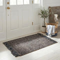 SAFAVIEH Natural Fiber Collection Accent Rug - 2' x 3', Charcoal & Natural, Handmade Woven Fringe Jute, Ideal for High Traffic Areas in Entryway, Living Room, Bedroom (NF826H) - color: Charcoal/Natural, size: 2' x 3' (Rectangular)