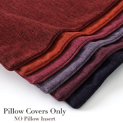 HPUK Linen Throw Pillow Covers Pack of 2, 20x20 Inch Accent Cushion Covers for Living Room, Bedroom, Decorative Solid Color Pillow Covers for Couch, Sofa, Chair, Lavender Mist - color: Lavender Mist-2pack, size: 20" x 20" (Pack of 2)