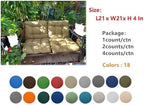 QILLOWAY Outdoor Seat/Back Chair Cushion Tufted Pillow, Spring/Summer Seasonal Replacement Cushions - Set of 2 (Coffee)