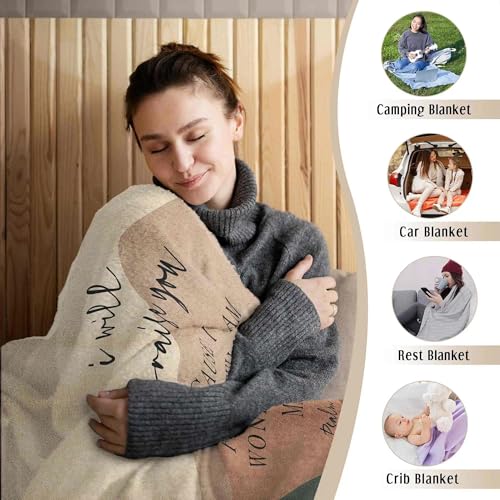 HIWX Christian Blanket, Religious Christian Gifts for Women, Faith Based Gifts, Psalm 139:14 Bible Verse Boho Throw Blanket for Couch Bed Sofa Living Room Bedroom Decor, 30x40 Inches - color: Mountain, size: 30“L x 40”W