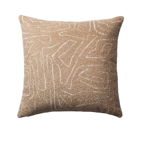 Throw Pillow Covers, Pack of 1 Woven Jacquard Cushion Covers for Sofas, Couches, Bed, Boho Home Decor, Cozy Soft and Comfortable Pillow Cases, Amorf, Camel 20x20 Inch - color: Camel, size: 20" x 20" (Pack of 1)