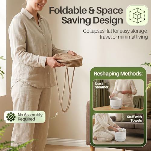 Flexzion Macrame Plant Hanger Basket for Indoor Plants - 8 Inch Jute Rope Planter Pot Cover, Woven Hanging Plant Holder Up to 7 Inch Pots, Boho Hanging Planters Home Decor Storage Organizer (Brown) - color: Brown, size: 8" x 6"