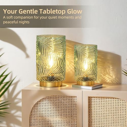 Battery Operated Table Lamp, Cordless Lamps for Home Decor, Battery Powered Nightlight with LED Bulb with Timer, Decorative Lights for Living Room Bedroom Tabletop Entryway Centerpiece Gift(Small LG) - color: Light Green, size: Small