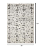 Loloi Kamala Collection KAM-02 Charcoal/Dove 6'-7" x 9'-6" Area Rug - color: Charcoal / Dove, size: 6'7" x 9'6" (Rectangular)
