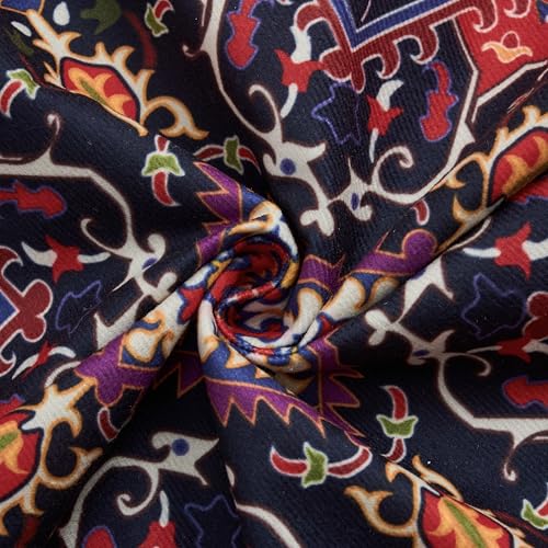 Set of 4 Boho Throw Pillow Covers 18x18 Inch Red Kilim Tribal Decorative Pillow Cases for Couch Bed Living Room Spring Summer Decor - color: Ruby Indigo, size: 18" x 18" (Pack of 4)