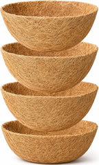 Y&M 4pcs 18inch Hanging Planter Basket Liner, 18" Round Coconut Fiber Liner, Coco Liner Pre-Formed Replacement for Outdoor Hanging Planter - color: 4pcs 18in Round
