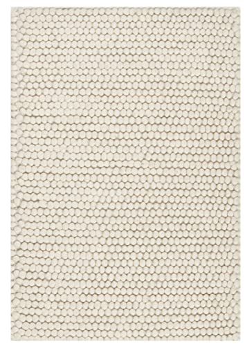 SAFAVIEH Natura Collection Accent Rug - 2' x 3', Ivory, Handmade Wool Blend, Textured Design, Ideal for Hallway, Bedroom, Foyer (NAT620A) - color: Ivory, size: 2' x 3' (Rectangular)