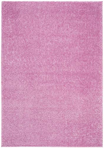 SAFAVIEH August Shag Collection Accent Rug - 2' x 3', Pink, Solid Design, Non-Shedding & Easy Care, 1.2-inch Thick Ideal for High Traffic Areas in Entryway, Living Room, Bedroom (AUG900X) - color: Pink, size: 2' x 3' (Rectangular)