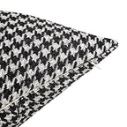 Yeiotsy 2pcs Houndstooth Throw Pillow Covers Geometric Cushion Case for Couch Sofa Bed and Chair Made of Cotton and Linen (18 X 18 Inches, Black) - color: Black
