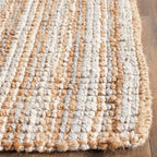 SAFAVIEH Natural Fiber Collection Runner Rug - 2'6" x 8', Grey & Natural Brown, Handmade Jute, Farmhouse Style, Chunky Textured Thick Pile (NF447K) - color: Grey/Natural, size: 2'6" x 8' (Runner)