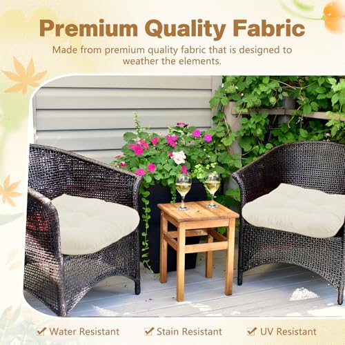 Barydat 3 Pack Wicker Furniture Cushions Waterproof Outdoor/Indoor Tufted Wicker Chair Cushions 1 Loveseat and 2 U-Shape Rattan Chairs for Patio Furniture, Rattan Love Seat, Bench(Cream) - color: Cream