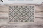 Rugshop Blue Contemporary Geometric Indoor/Outdoor Area Rug — Hose Washable for Entryway, Kitchen and Bathroom, 2' x 3' - size: 2' x 3' (Rectangular)