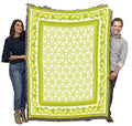 Pure Country Weavers Lemon Zest Blanket - Garden Floral Gift Tapestry Throw Woven from Cotton - Made in the USA (72x54) - color: Lemon