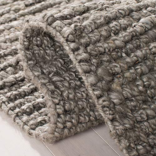 SAFAVIEH Natural Fiber Collection Runner Rug - 2'6" x 8', Light Grey, Handmade Jute, Farmhouse Style, Chunky Textured Thick Pile (NF447G) - color: Light Grey, size: 2'6" x 8' (Runner)