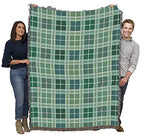 Pure Country Weavers Plaid Blanket Heather Tartan - Patterns Gift Tapestry Throw Woven from Cotton - Made in The USA (72x54) - color: Heather