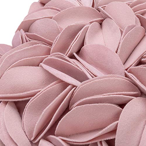 KINGROSE 3D Flower Throw Pillow Cover Home Decorative Pillow Case Sham Soft Lumbar Cushion Cover for Couch Bed Living Room Chair 12 x 20 Inches Rose Gold - color: Gold Pink - Velvet