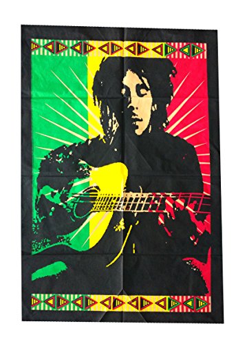 Rastogi Handicrafts Hendrix Guitar 40" X 30" Poster Size Tapestry Decorative Indian Dorm Decor Cotton Tapestry Indian Multi Colored Wall Poster Indian Deity (RH-146) - color: Rh-146